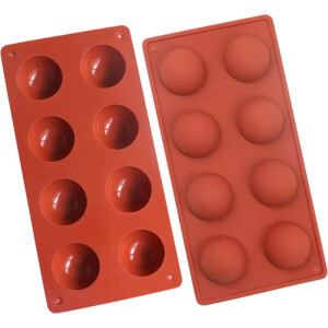 Φόρμα σιλικόνης ημισφαίριο 4,6cm 8τεμ