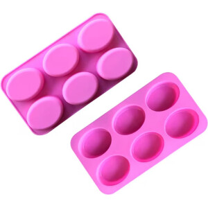 Φόρμα σιλικόνης οβάλ 5,8x7,7cm 6τεμ