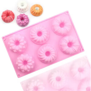 Φόρμα σιλικόνης κεκάκια 6τεμ