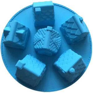 Alternative view of Φόρμα σιλικόνης σπιτάκια 6τεμ