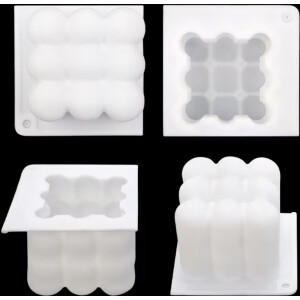 Φόρμα σιλικόνης σφαίρες κολλημένες