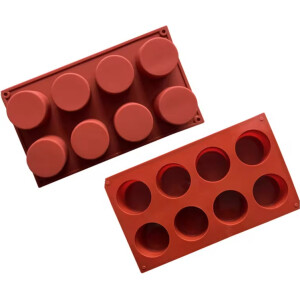 Φόρμα σιλικόνης στρόγγυλο 5,6cm 8 τεμ