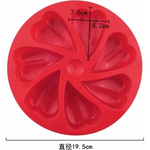 Alternative view of Φόρμα σιλικόνης καρδιές funky 7,6cm 7τεμ