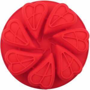 Φόρμα σιλικόνης καρδιές funky 7,6cm 7τεμ