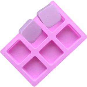 Φόρμα σιλικόνης τετράγωνα με στρογγυλεμένες γωνίες 6cm 6τεμ