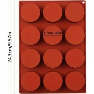 Alternative view of Φόρμα σιλικόνης στρογγυλά 12 τεμ