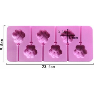 Alternative view of Φόρμα σιλικόνης γλυφιτζούρια πατούσες σκύλου 6τεμ