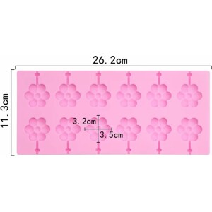 Alternative view of Φόρμα σιλικόνης γλυφιτζούρια λουλούδια 12τεμ