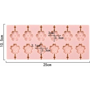 Alternative view of Φόρμα σιλικόνης γλυφιτζούρια λουλούδια 2 σχέδια 12 τεμ