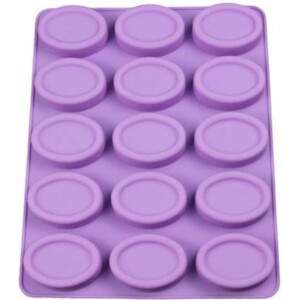 Φόρμα σιλικόνης οβάλ με εγκοπή 15τεμ