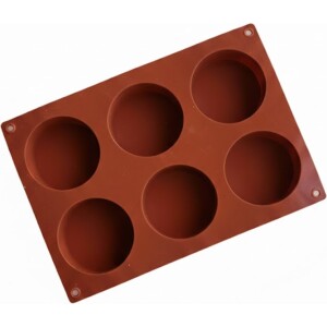 Φόρμα σιλικόνης στρογγυλά 5,6cm 6 τεμ