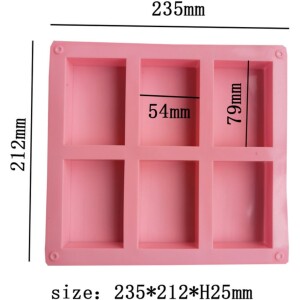 Alternative view of Φόρμα σιλοκόνης ορθογώνια 6 τεμ