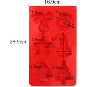 Alternative view of Φόρμα σιλικόνης χριστουγεννιάτικα διάφορα 6τεμ
