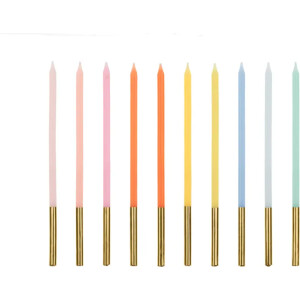 Alternative view of Κεριά πολύχρωμα 14cm 10τεμ PartyDeco