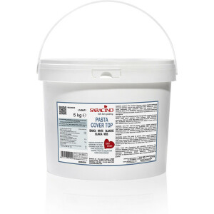 Ζαχαρόπαστα λευκή 5 κιλά Saracino