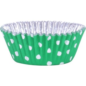Alternative view of Θήκες cupcake πράσινο πουά 5cm 30τεμ PME