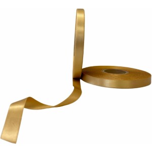 Alternative view of Κορδέλα σατέν χρυσό με ούγια 12mm 50m διπλής όψης