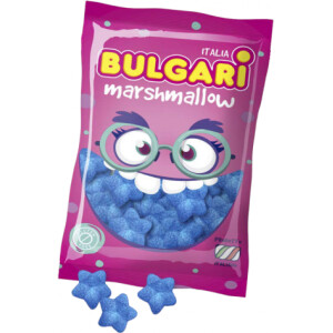 Marshmallow αστεράκια μπλε 900γρ Bulgari
