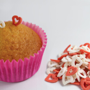 Sprinkles καρδιές λευκές και κόκκινες 400γρ Sugart