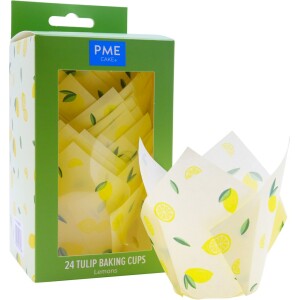 Θήκες για muffin τουλίπες με λεμόνια 24τεμ PME