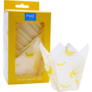 Θήκες για muffin τουλίπες με μπανάνες 24τεμ PME
