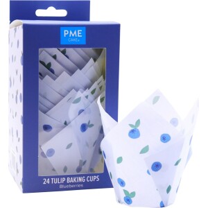 Θήκες για muffin τουλίπες με μπλούμπερυ 24τεμ PME