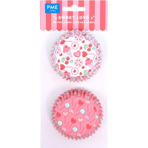 Θήκες cupcake Sweet Love 5cm 60τεμ PME