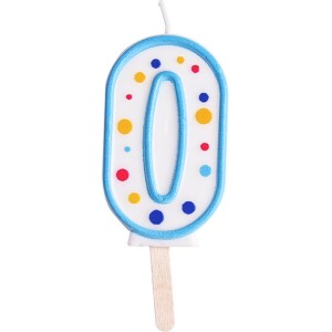 Κερί 0 γαλάζιο πουά 6,4cm PME