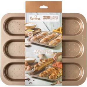 Ταψί για μπαγκέτες και τσουρέκια 38x7,8x3cm Decora
