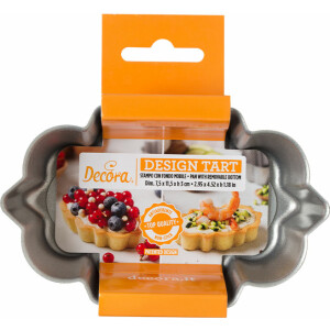 Ταψί αντικολλητικό για ταρτάκι οβάλ 7,5x11,5x3cm Decora