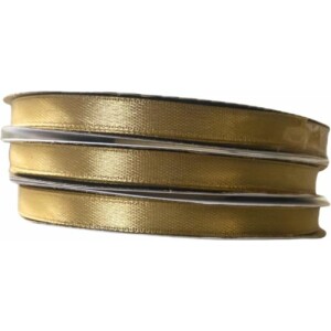 Κορδέλα σατέν καφέ ανοικτό 6mm 25m διπλής όψης