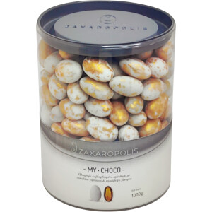 Κουφέτα My choco αμυγδάλου πιτσιλωτό ροζ χρυσό mix γεύσεων 1 κιλό Zaxaropolis
