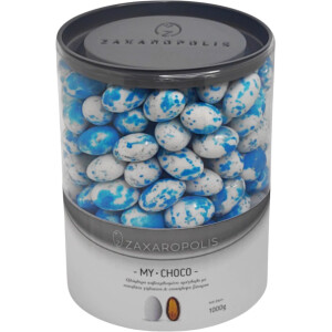 Κουφέτα My choco αμυγδάλου πιτσιλωτό μπλε mix γεύσεων 1 κιλό Zaxaropolis