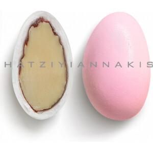 Κουφέτα αμυγδάλου κλασικό ροζ ανοιχτό ματ 1 κιλό Χατζηγιαννάκη