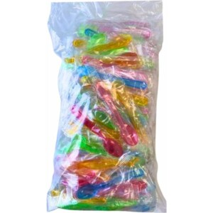 Κουταλάκια πολύχρωμα 12,5cm πλαστικά συσκευασμένα 1 κιλό