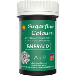 Χρώμα ζαχαροπλαστικής πάστα πράσινο emerald 25γρ Sugarflair