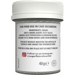Alternative view of Ζάχαρη ασημί 40γρ Sugar Sprinkles Sugarflair