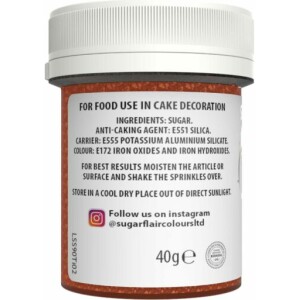 Alternative view of Ζάχαρη χάλκινη copper 40γρ Sugar Sprinkles Sugarflair