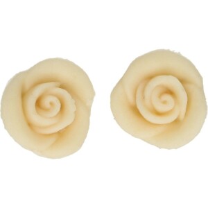 Alternative view of Τριαντάφυλλα λευκά από marcipan 6τεμ Funcakes