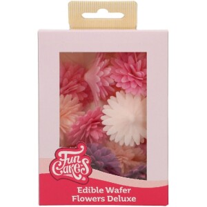 Mαργαρίτες βάφλας πολύχρωμες pompom 12τεμ Funcakes