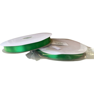 Κορδέλα σατέν πράσινο 16mm 91,44m μονής όψης