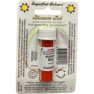 Χρώμα σκόνη κόκκινο poppy red σκόνη 7ml Sugarflair