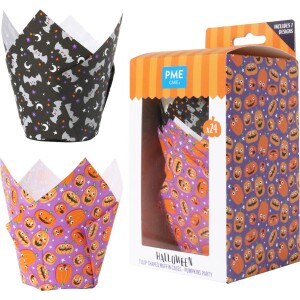Θήκες για muffin τουλίπες Pumpkin Party 24τεμ PME
