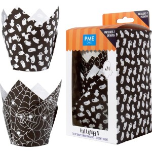 Θήκες για muffin τουλίπες Spooky Night 24τεμ PME