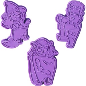 Κουπάτ Halloween Creepy Characters με σφραγίδα 3τεμ PME