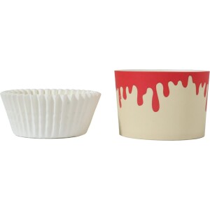 Θήκες cupcake και καρ/τα HALLOWEEN με αίμα 12τεμ PME