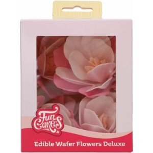 Μανόλιες βάφλας ροζ λευκό φουξ μεγάλα 6τεμ Funcakes