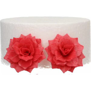 Alternative view of Τριαντάφυλλα βάφλας rosalia κόκκινα μεσαία deluxe 15τεμ Funcakes