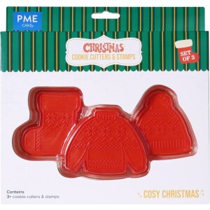 Κουπάτ cozy christmas με σφραγίδα 3τεμ PME