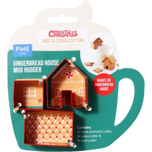 Κουπάτ για gingerbread house mini για κούπες 3τεμ PME